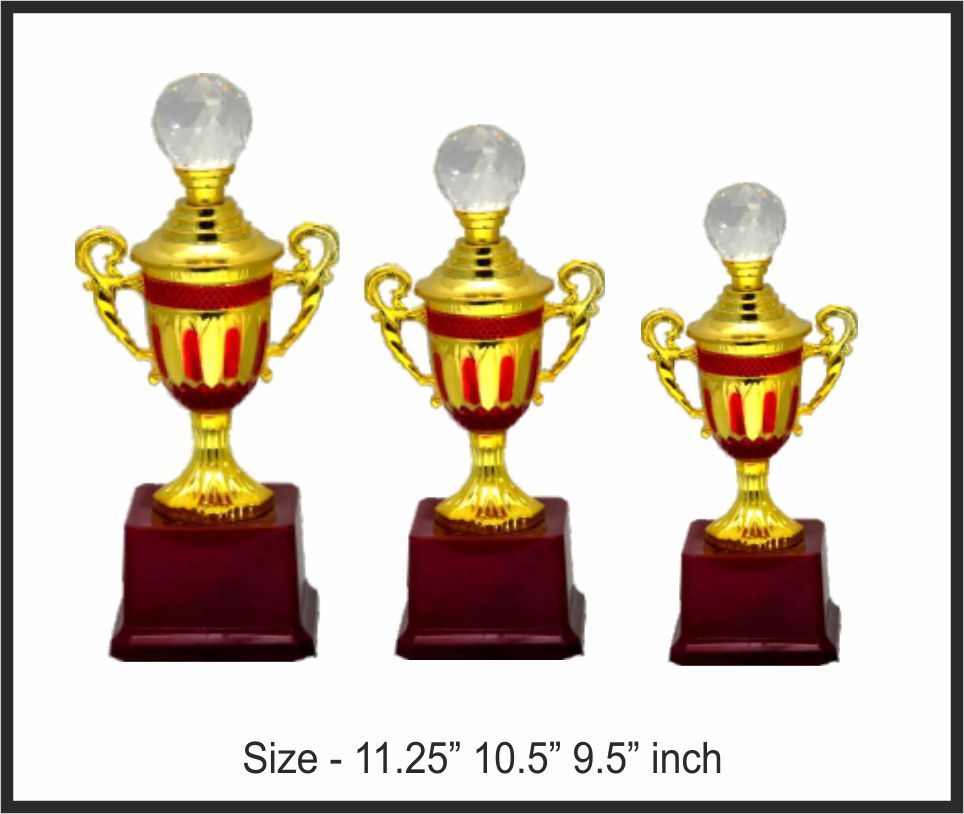 TRO - F105, Fiber Trophy, size A 11.25" B 10.5" C 9.5" inch