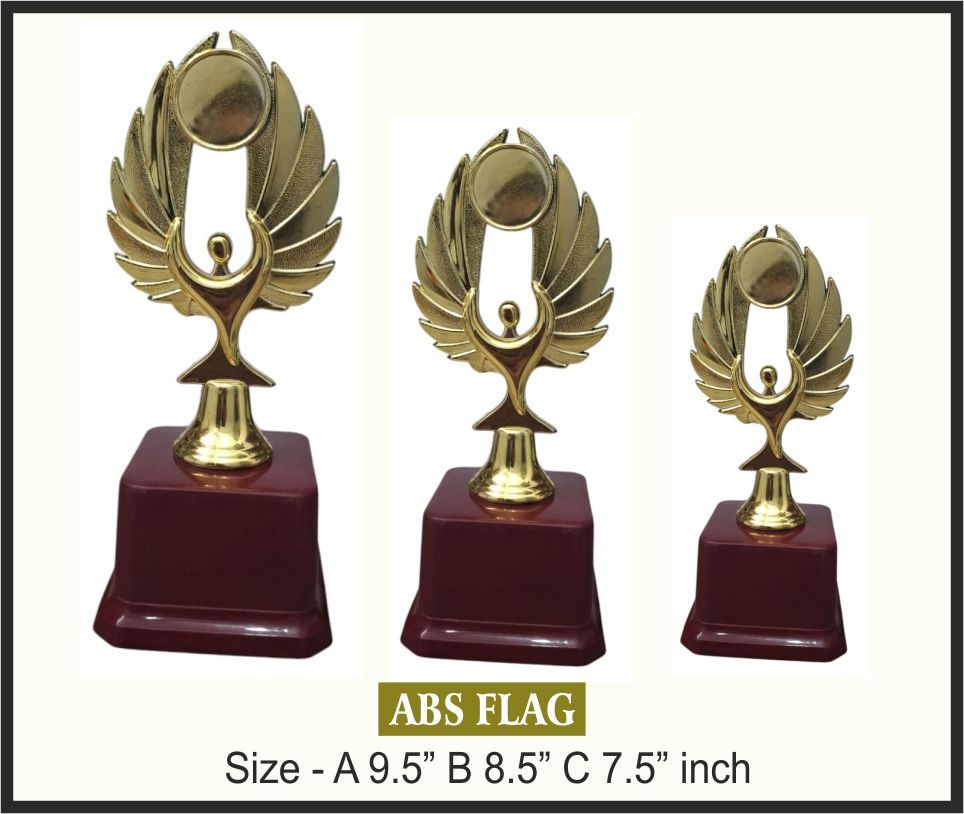 TRO - F11, Fiber Trophy, size A 9.5" B 8.5" C 7.5" inch