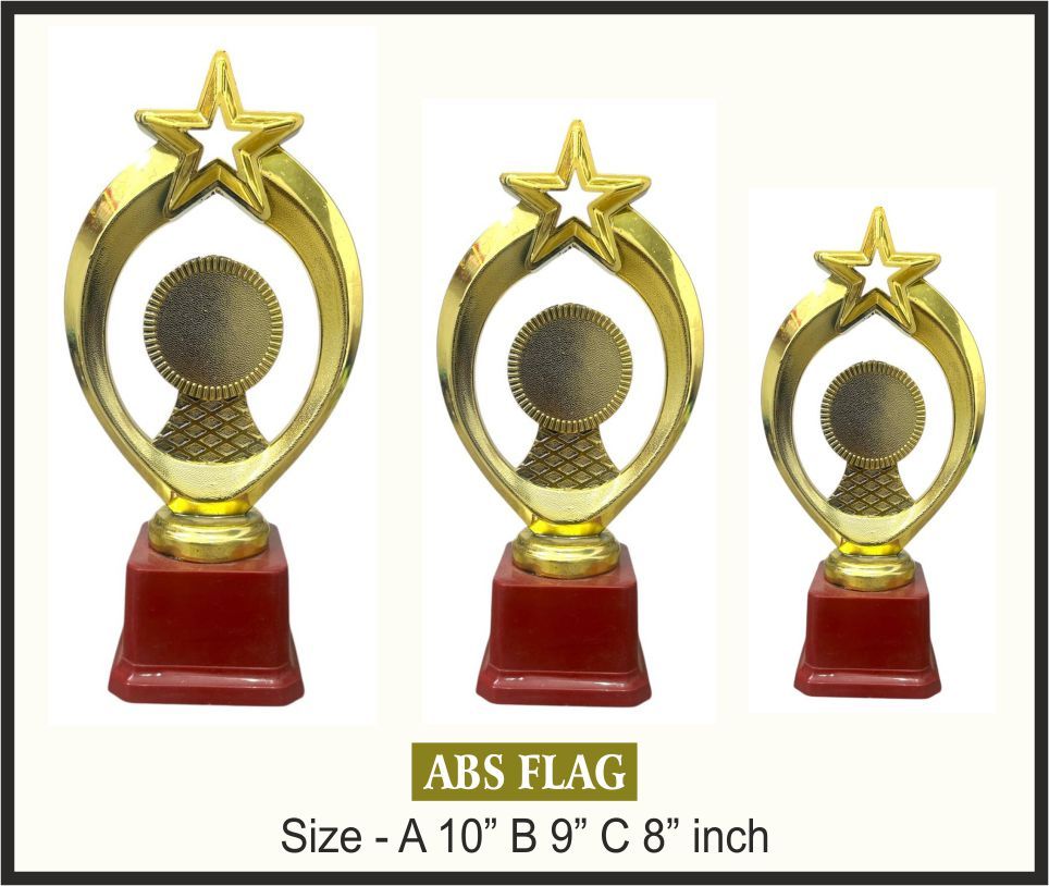 TRO - F12, Fiber Trophy, size A 10" B 9" C 8" inch