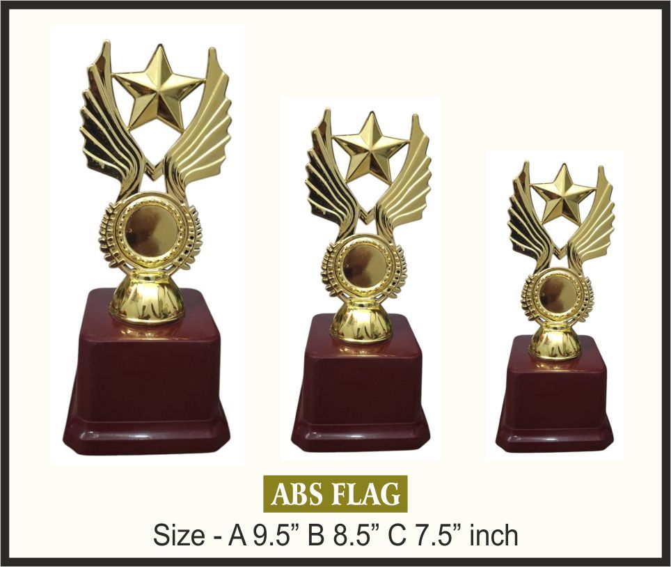 TRO - F16, Fiber Trophy, size A 9.5" B 8.5" C 7.5" inch