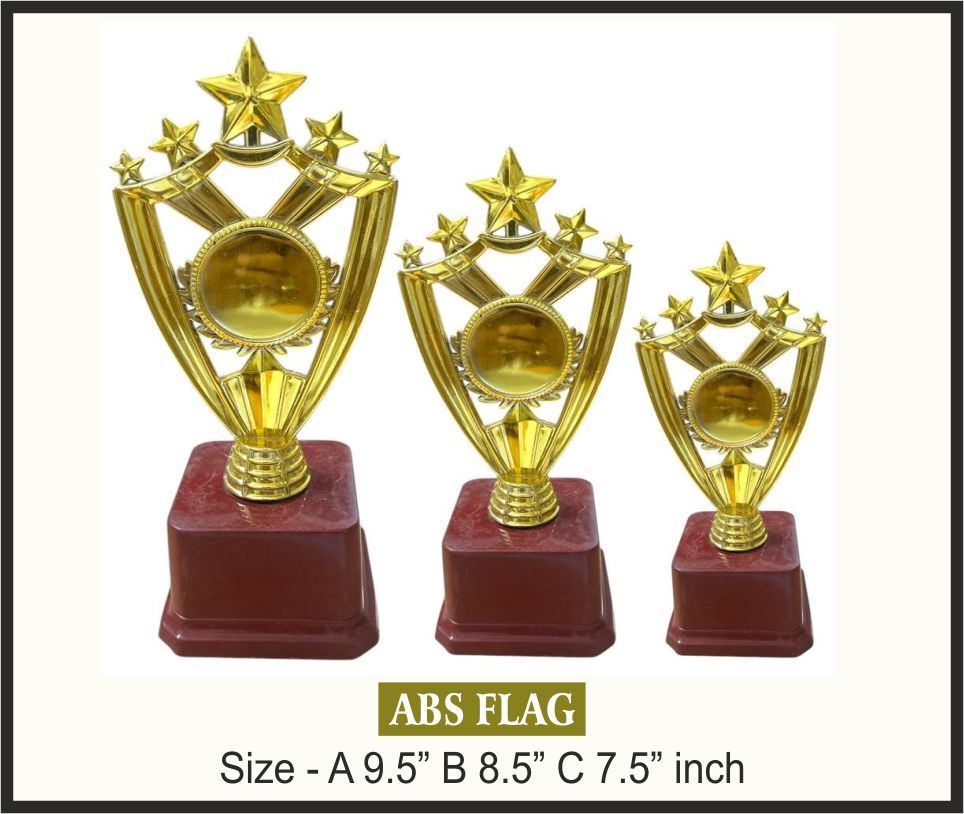 TRO - F19, Fiber Trophy, size A 9.5" B 8.5" C 7.5" inch
