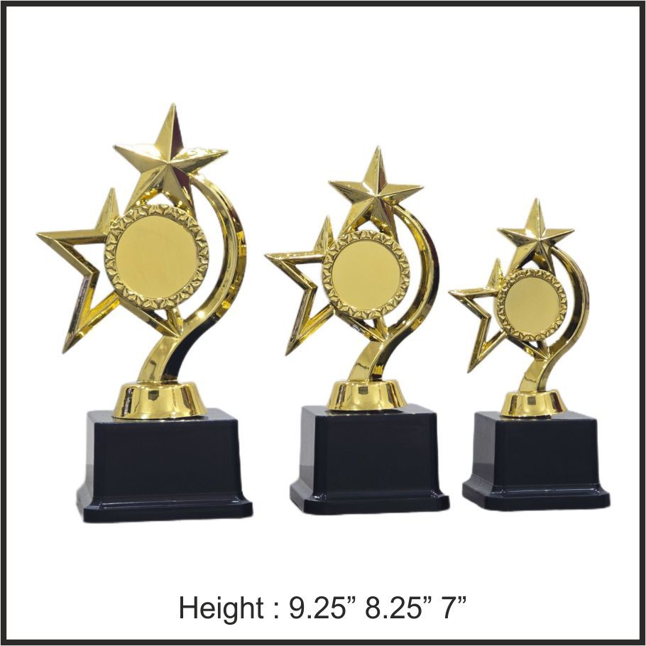 TRO - F2, Fiber Trophy, size A 9.25" B 8.25" C 7" inch