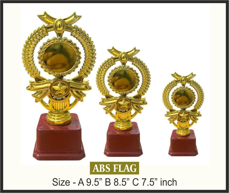 TRO - F20, Fiber Trophy, size A 9.5" B 8.5" C 7.5" inch