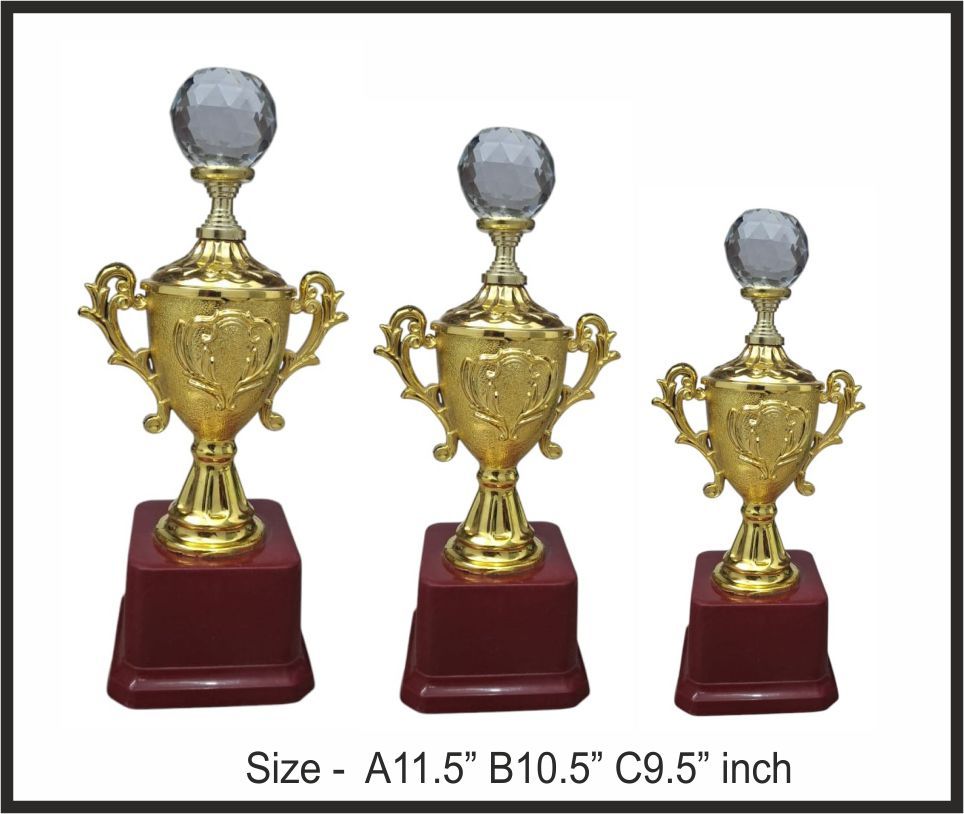 TRO - F35, Fiber Trophy, size A 11.5" B 10.5" C 9.5" inch