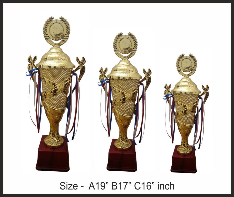 TRO - F36, Fiber Trophy, size A 19" B 17" C 16" inch