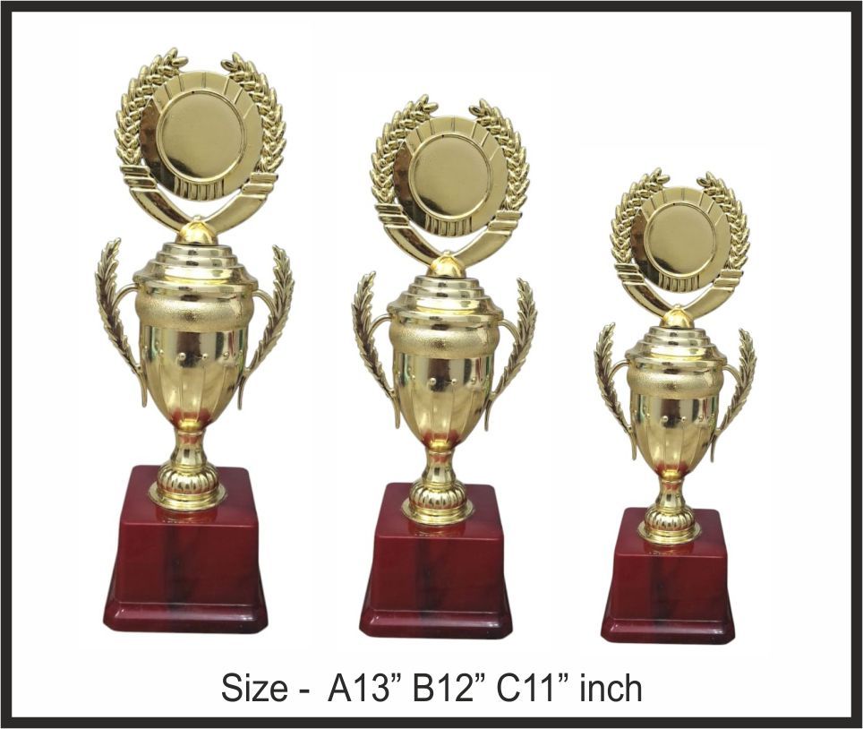 TRO - F38, Fiber Trophy, size A 13" B 12" C 11" inch