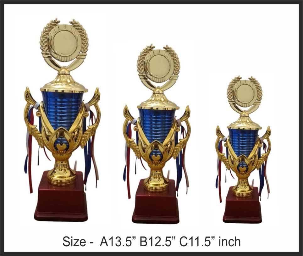 TRO - F39, Fiber Trophy, size A 13.5" B 12.5" C 11.5" inch