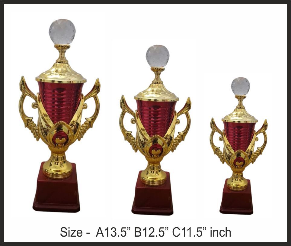 TRO - F40, Fiber Trophy, size A 13.5" B 12.5" C 11.5" inch