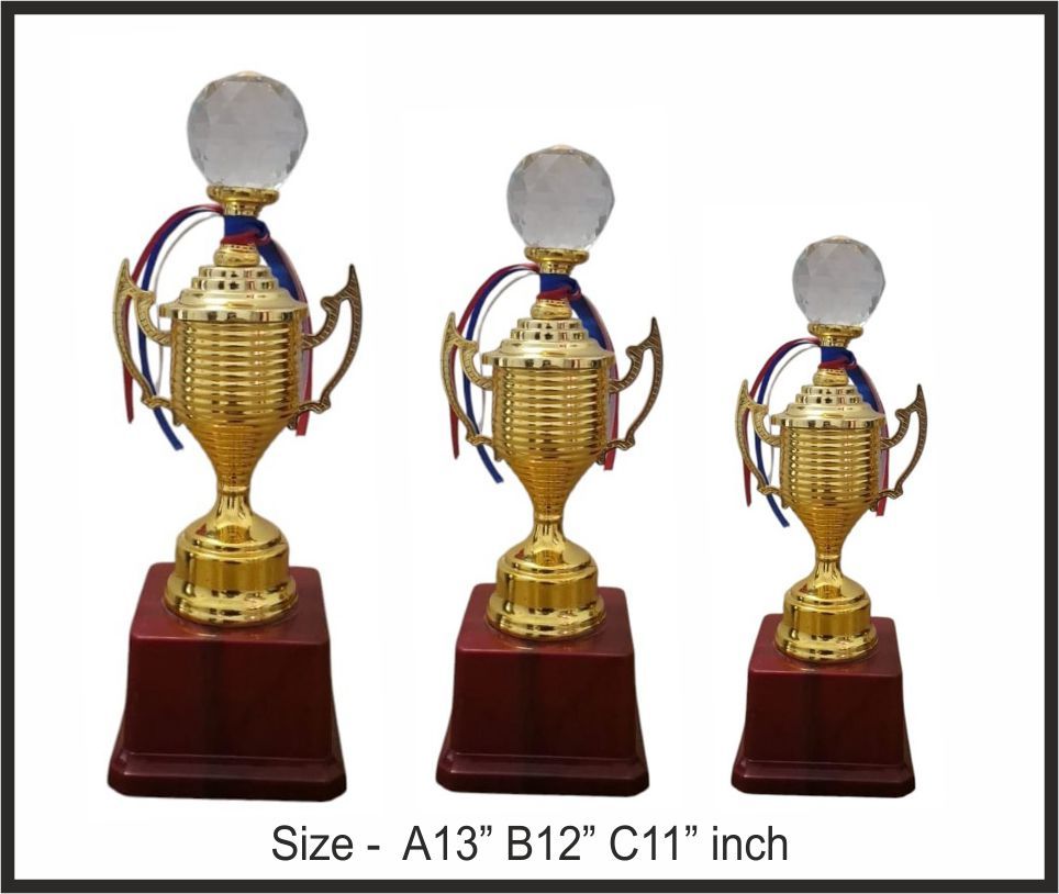 TRO - F41, Fiber Trophy, size A 13" B 12" C 11" inch