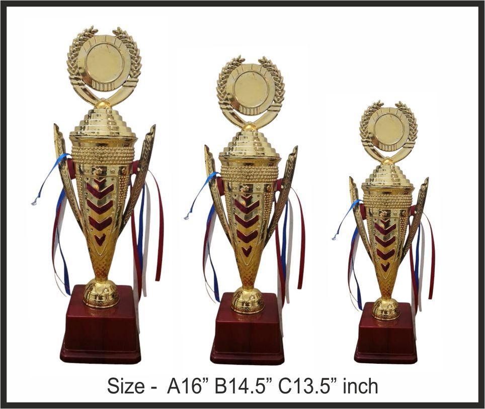 TRO - F42, Fiber Trophy, size A 16" B 14.5" C 13.5" inch