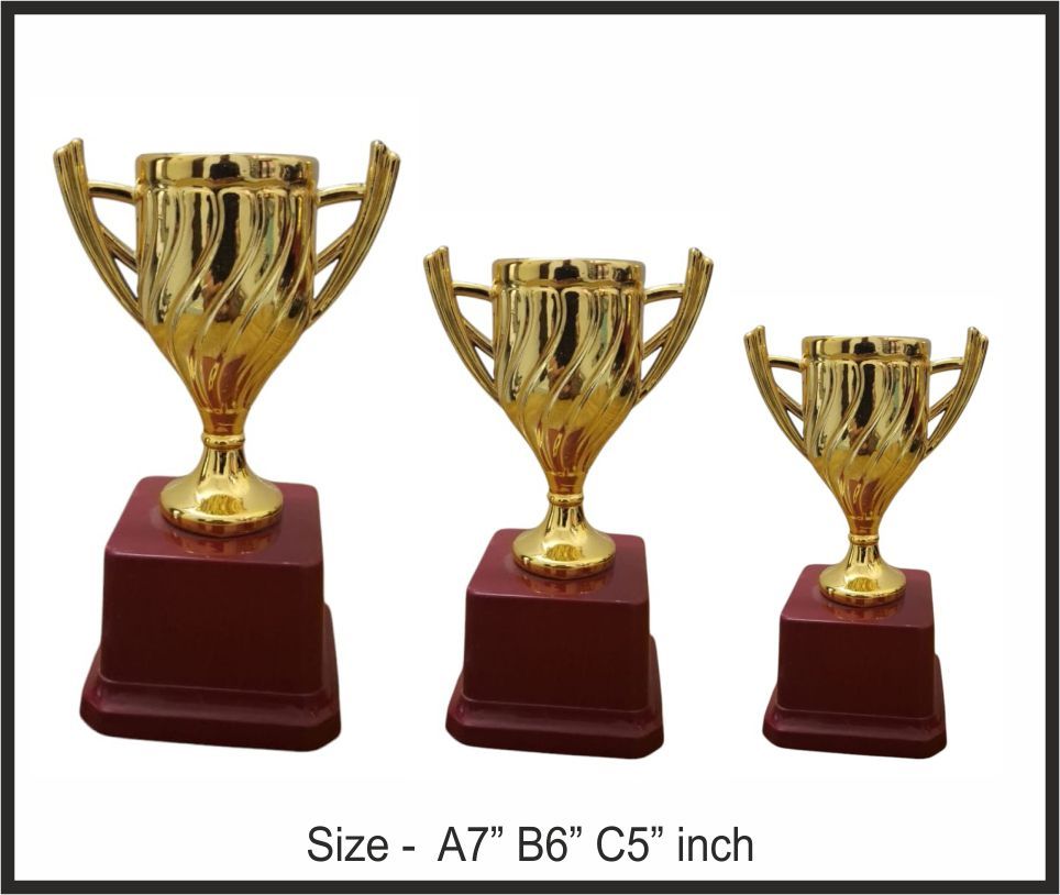 TRO - F45, Fiber Trophy, size A 7" B 6" C 5" inch