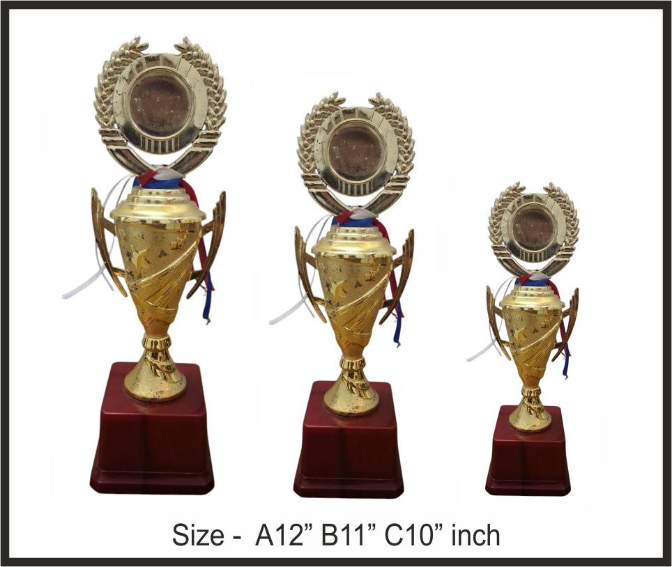 TRO - F47, Fiber Trophy, size A 12" B 11" C 10" inch