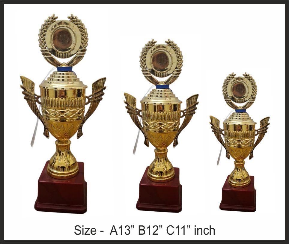 TRO - F50, Fiber Trophy, size A 13" B 12" C 11" inch