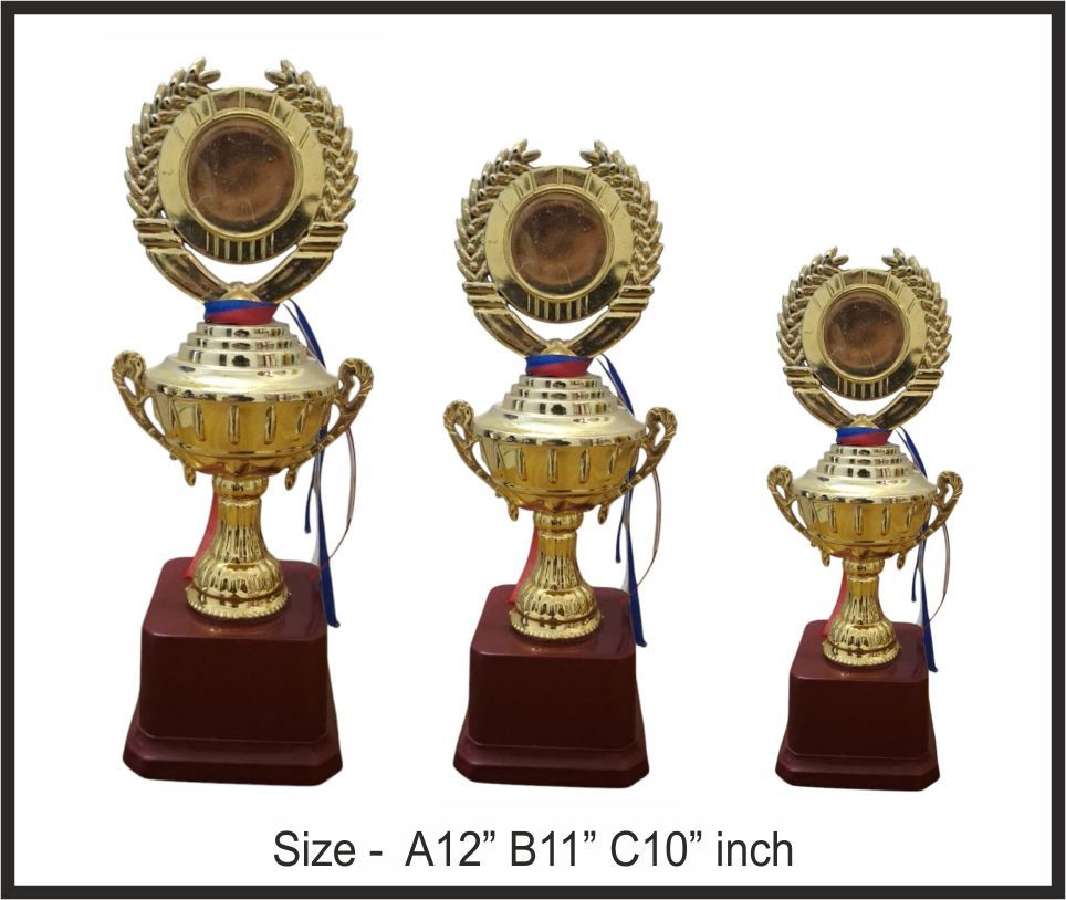 TRO - F51, Fiber Trophy, size A 12" B 11" C 10" inch