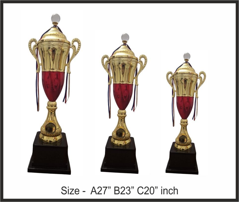 TRO - F52, Fiber Trophy, size A 27" B 23" C 20" inch