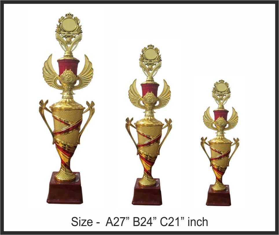 TRO - F58, Fiber Trophy, size A 27" B 24" C 21" inch