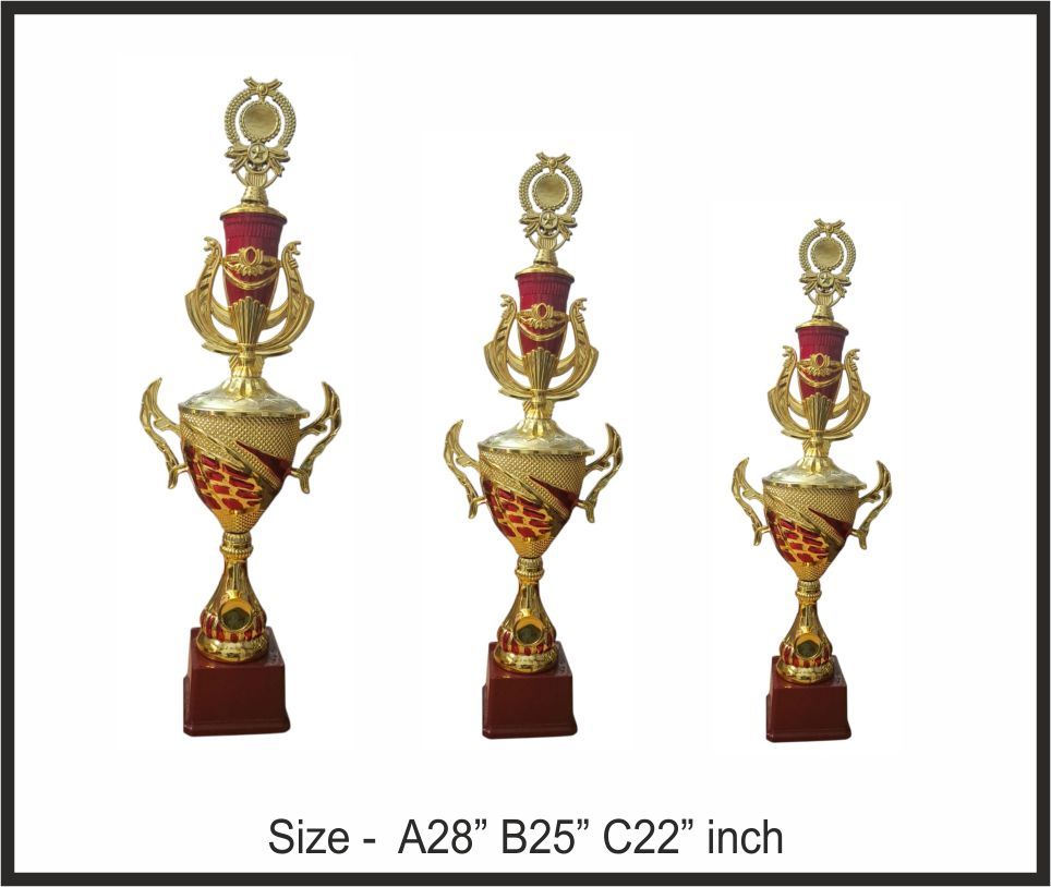 TRO - F59, Fiber Trophy, size A 28" B 25" C 22" inch
