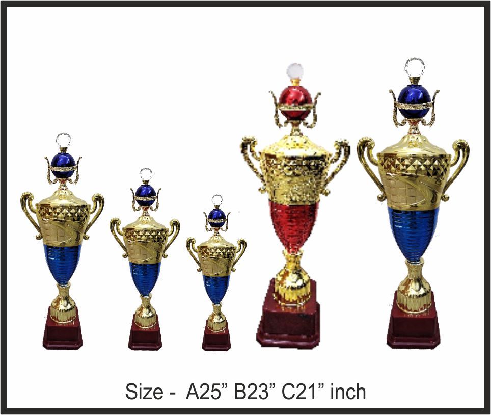 TRO - F65, Fiber Trophy, size A 25" B 23" C 21" inch