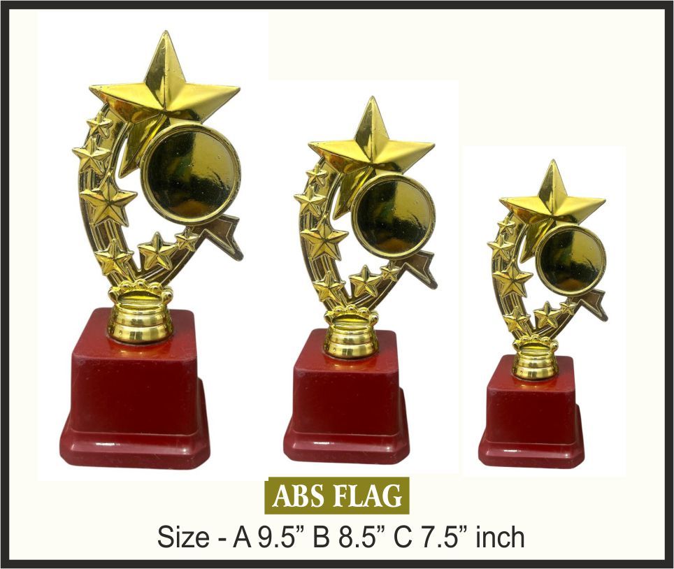 TRO - F7, Fiber Trophy, size A 9.5" B 8.5" C 7.5" inch