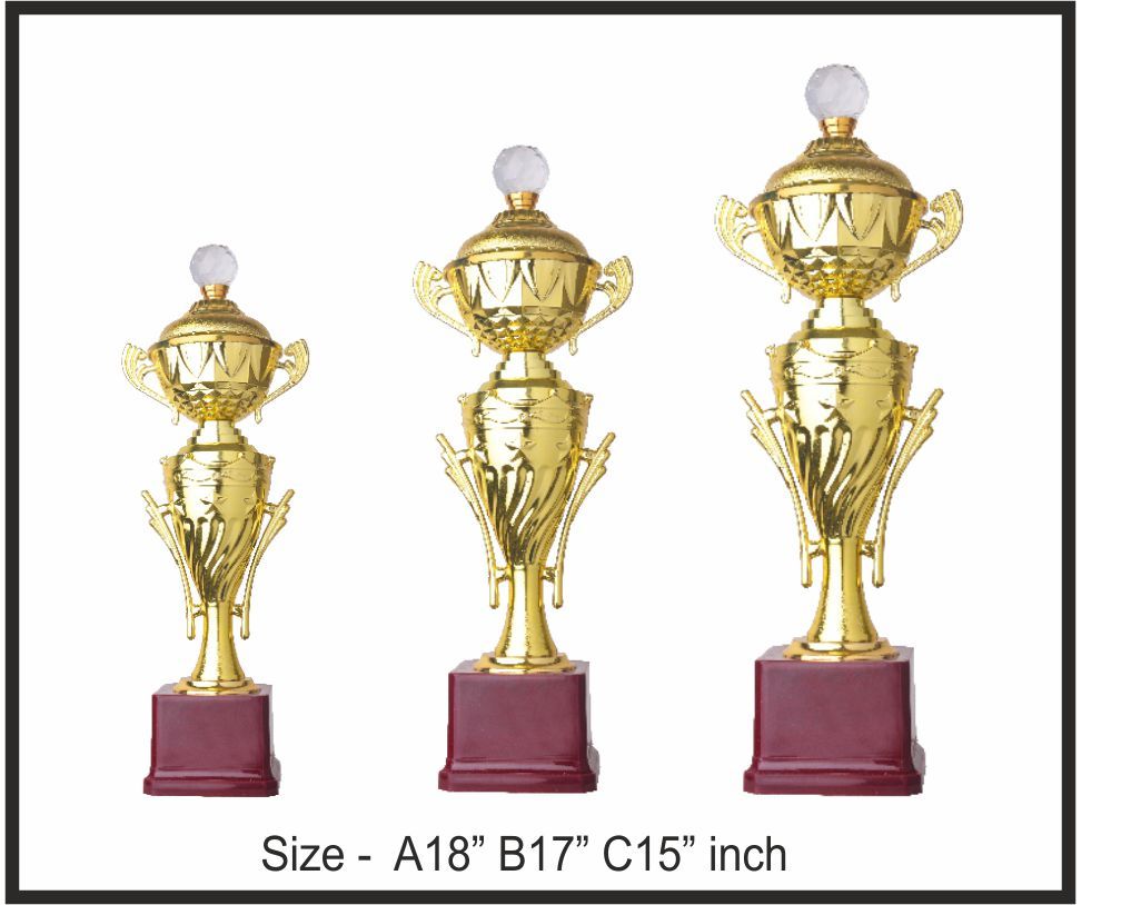 TRO - F71, Fiber Trophy, size A 18" B 17" C 15" inch