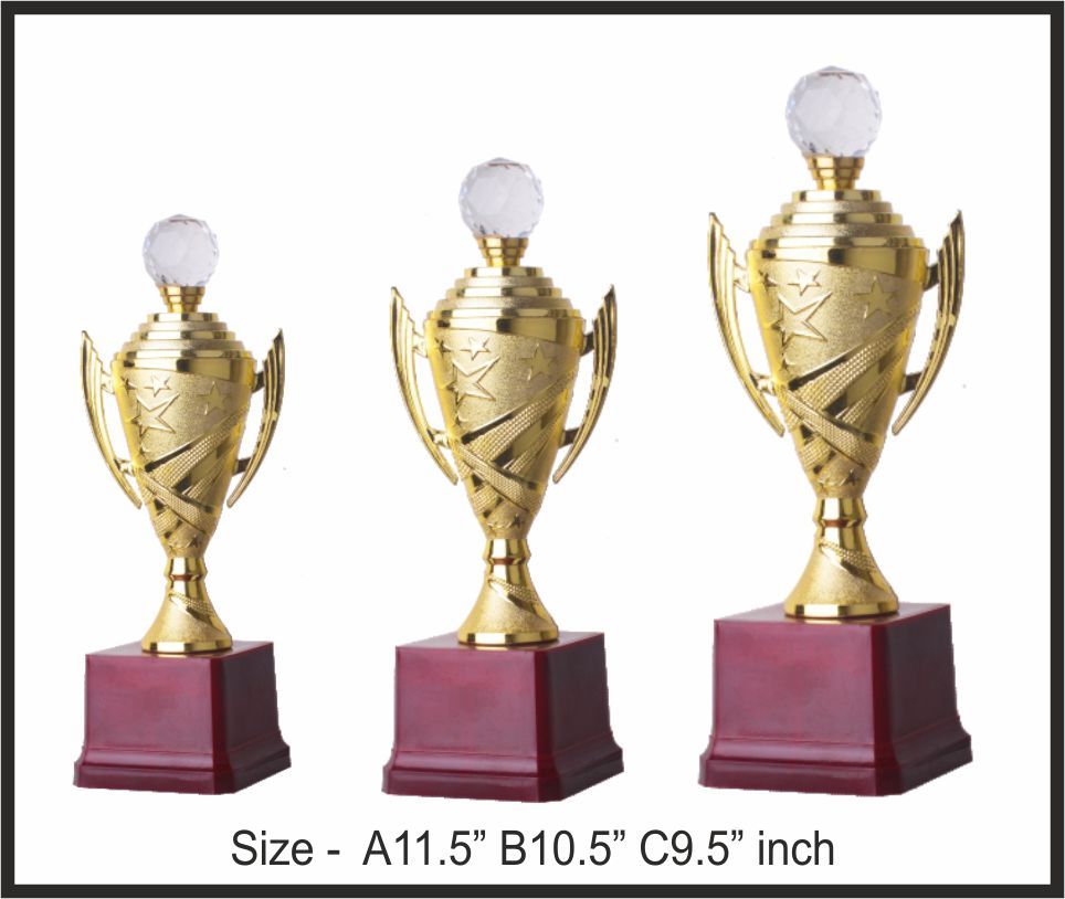 TRO - F78, Fiber Trophy, size A 11.5" B 10.5" C 9.5" inch