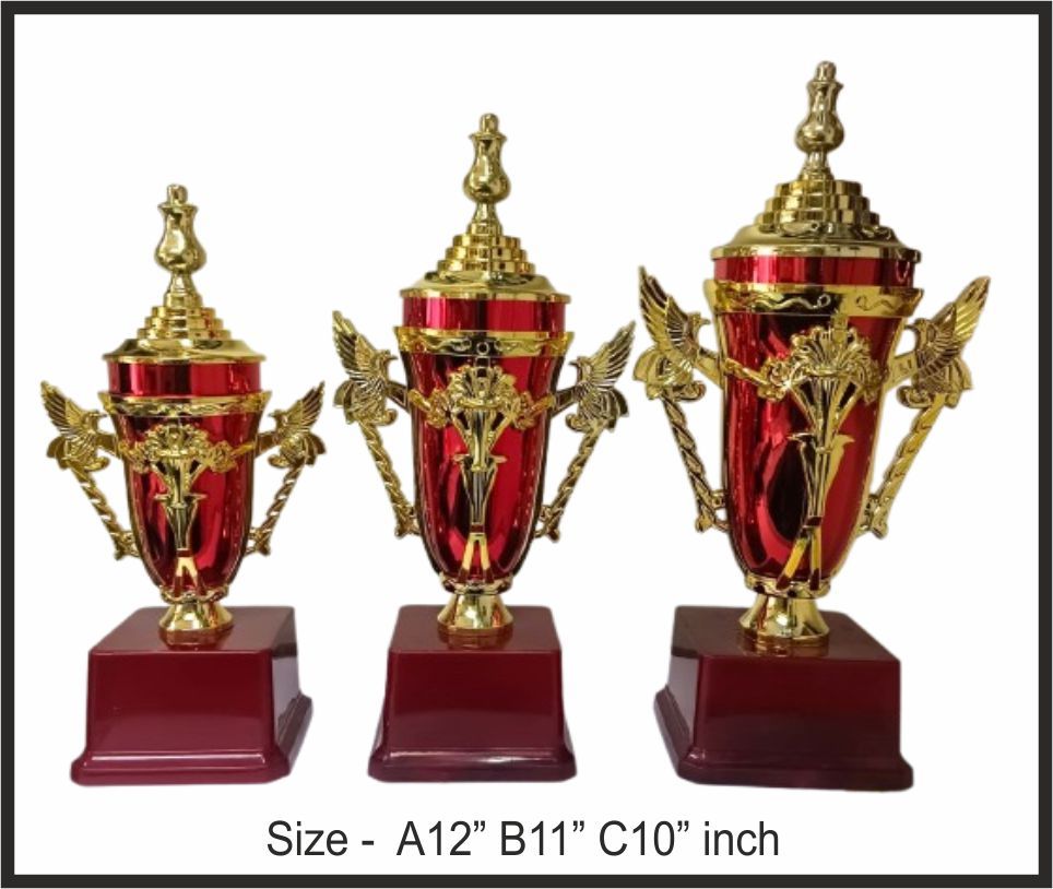 TRO - F79, Fiber Trophy, size A 12" B 11" C 10" inch