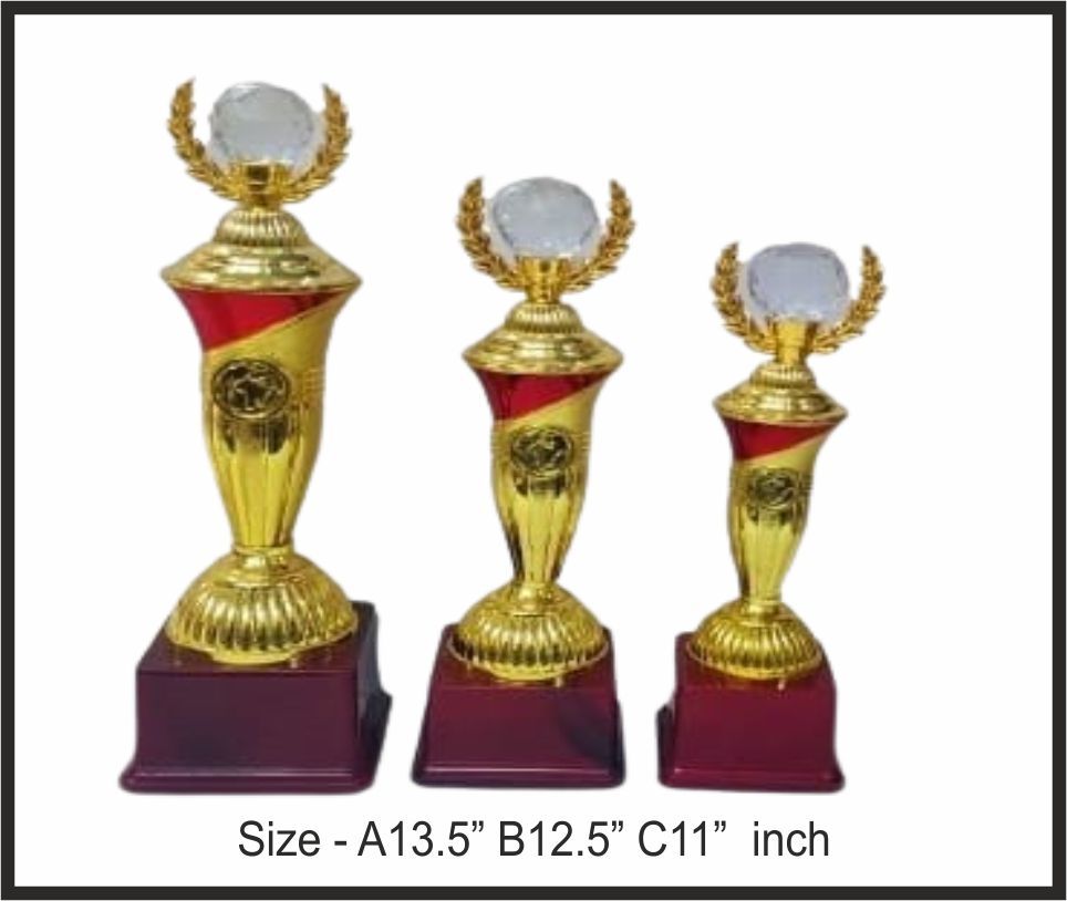 TRO - F85, Fiber Trophy, size A 13.5" B 12.5" C 11" inch