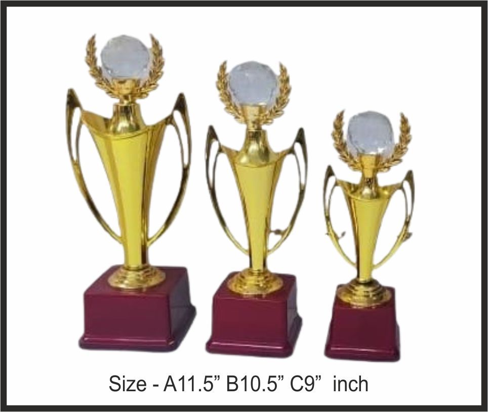 TRO - F86, Fiber Trophy, size A 11.5" B 10.5" C 9" inch