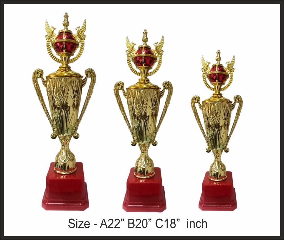 TRO - F89, Fiber Trophy, size A 22" B 20" C 18" inch