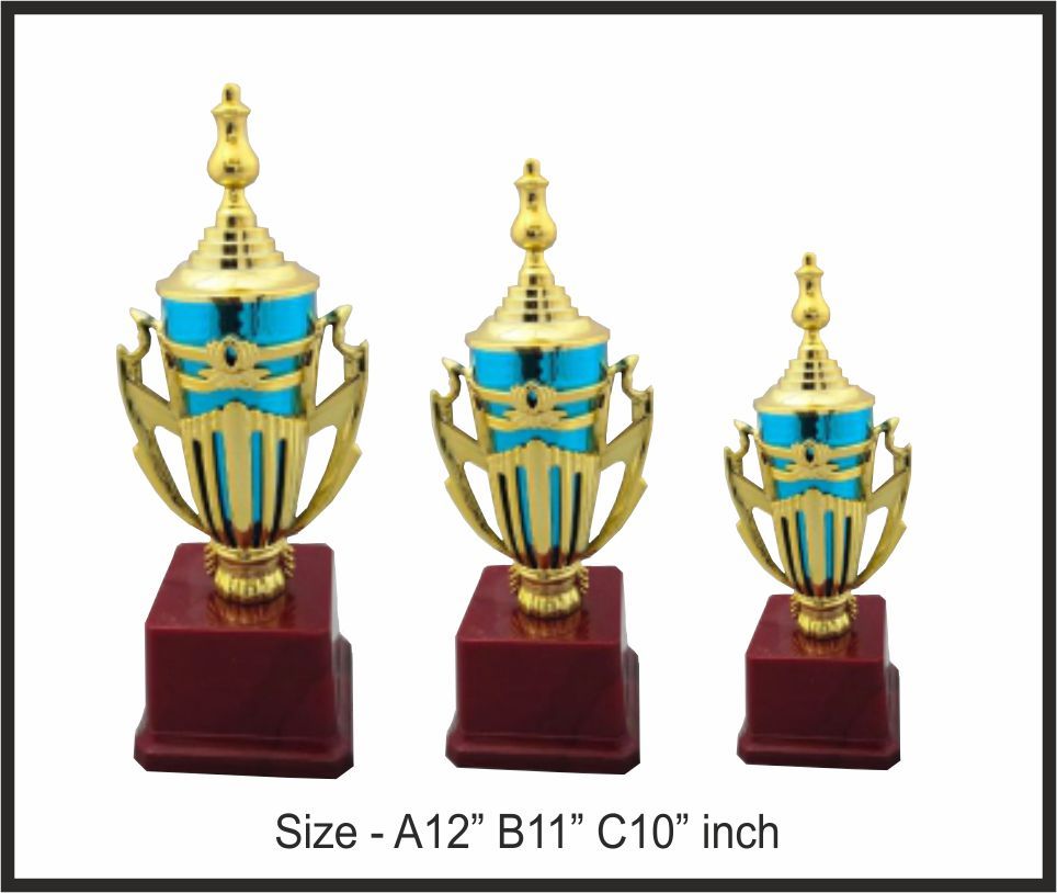 TRO - F97, Fiber Trophy, size A 12" B 11" C 10" inch