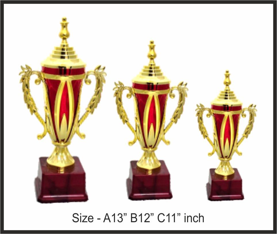 TRO - F98, Fiber Trophy, size A 13" B 12" C 11" inch