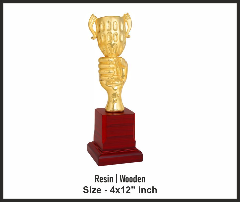 TRO - M371, Metal Trophy, size 4x12" inch