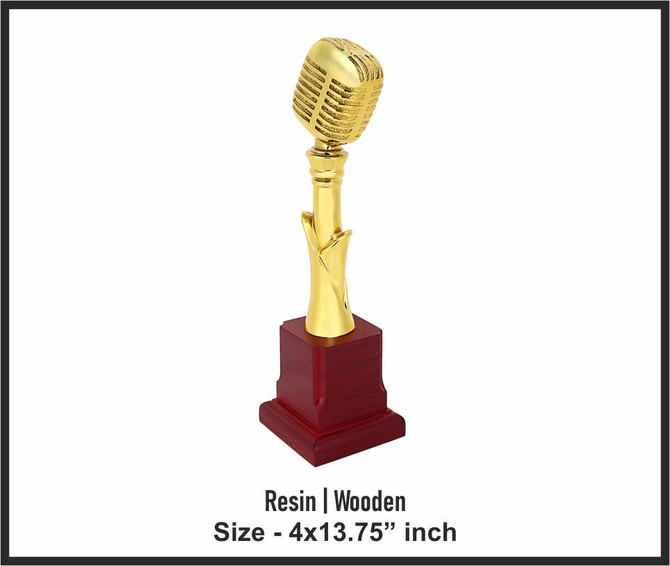 TRO - M56, Metal Trophy, size 4x13.75" inch
