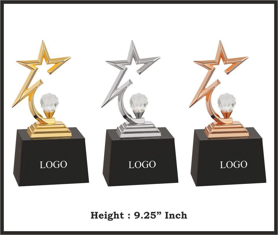 TRO - M634, Metal Trophy, size 9.25" inch