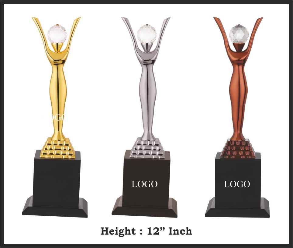 TRO - M683, Metal Trophy, size 12" inch