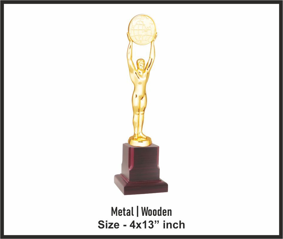 TRO - M7107, Metal Trophy, size 4x13" inch