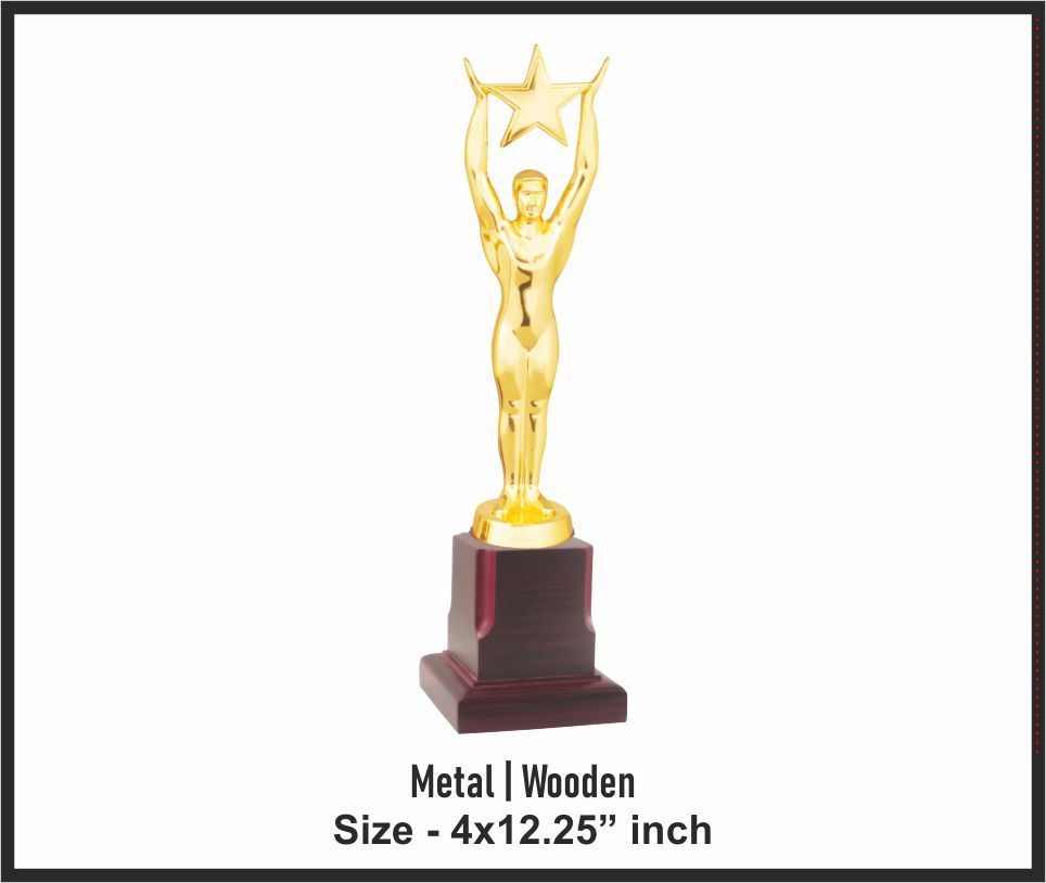 TRO - M7108, Metal Trophy, size 4x12.25" inch