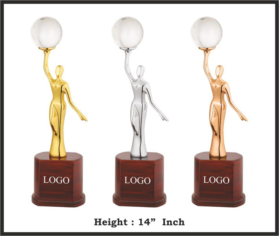 TRO - M756, Metal Trophy, size 14" inch