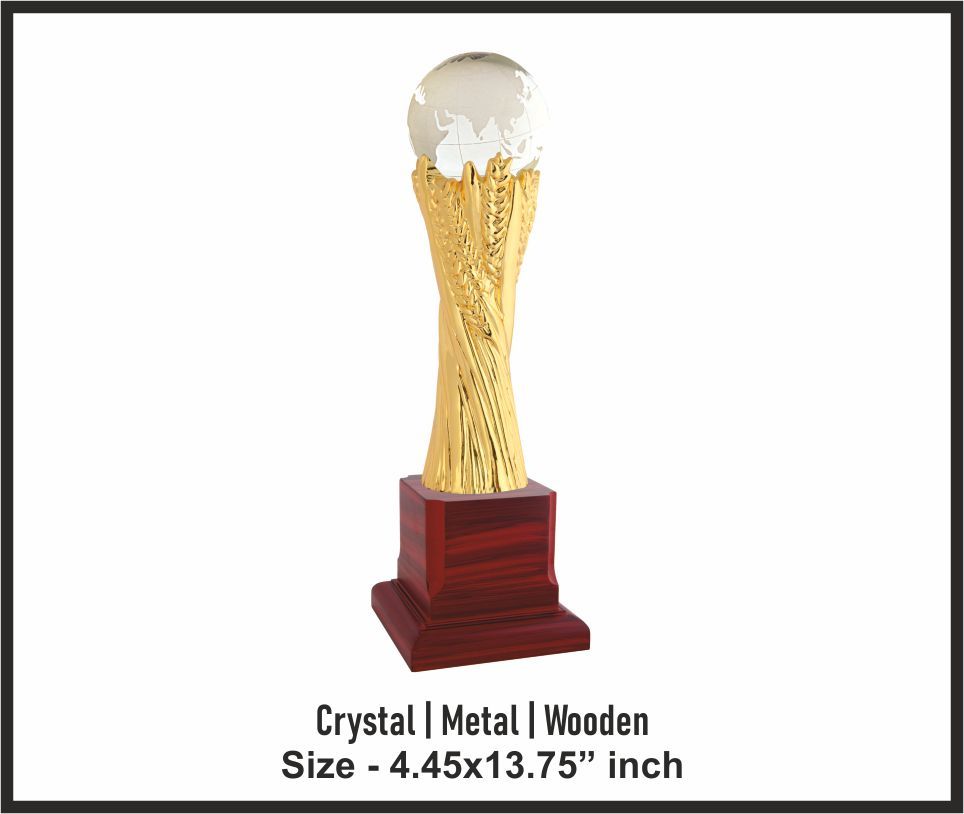 TRO - M865, Metal Trophy, size 4.45x13.75" inch