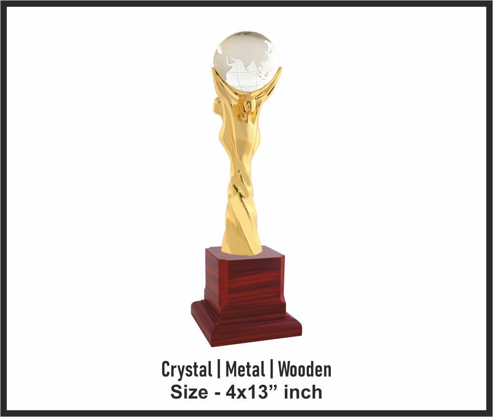 TRO - M866, Metal Trophy, size 4x13" inch