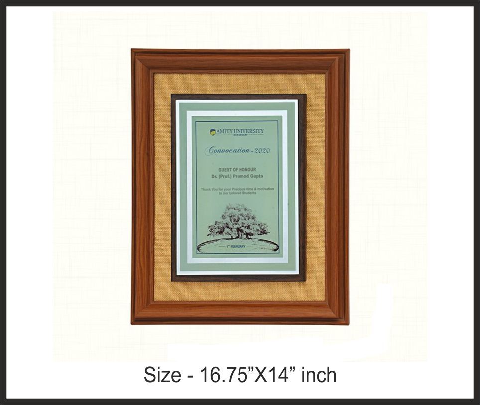 TRO - 3746, Wooden Trophy, size 16.75"x14" inch