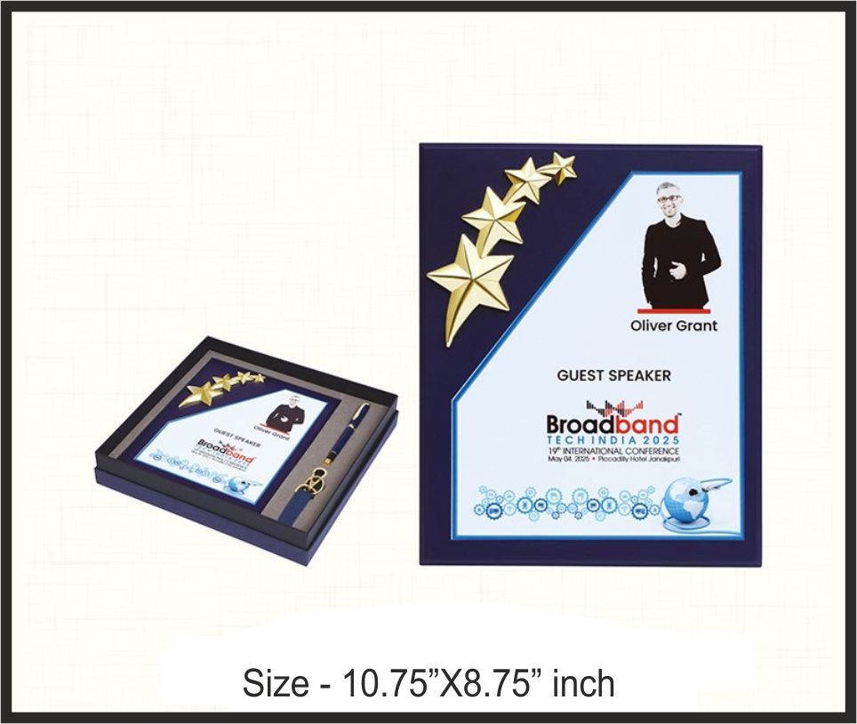TRO - 3803, Wooden Trophy, size 10.75"x8.75" inch