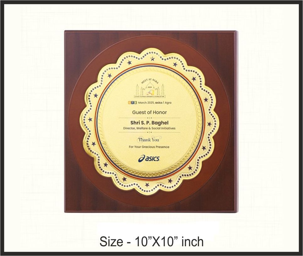 TRO - 3812, Wooden Trophy, size 10"x10" inch