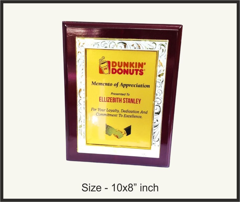 TRO - W11, Wooden Trophy, size 10x8" inch