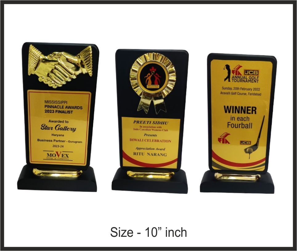 TRO - W34, Wooden Trophy, size 10" inch