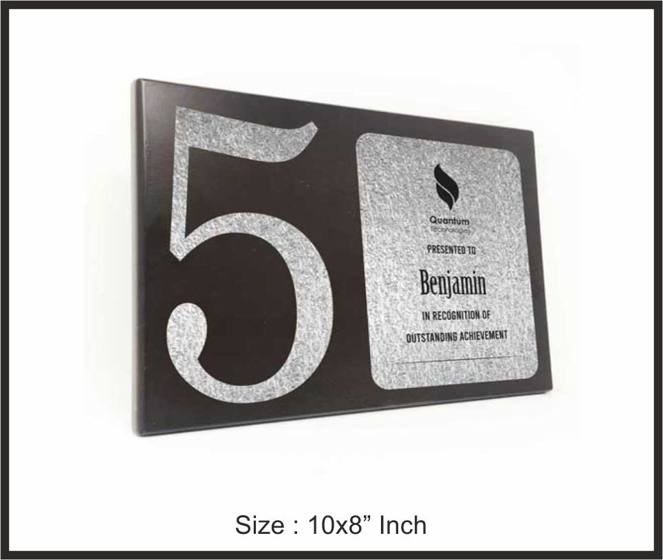 TRO - W46, Wooden Trophy, size 10"x8" inch