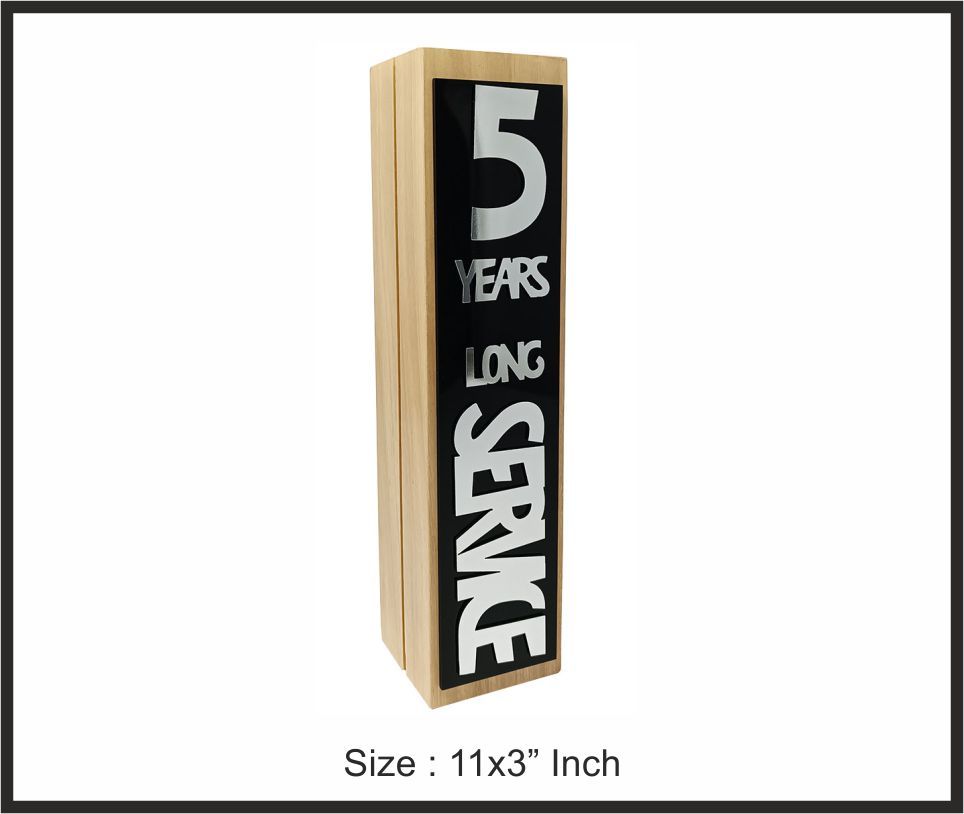 TRO - W50, Wooden Trophy, size 11"x3" inch