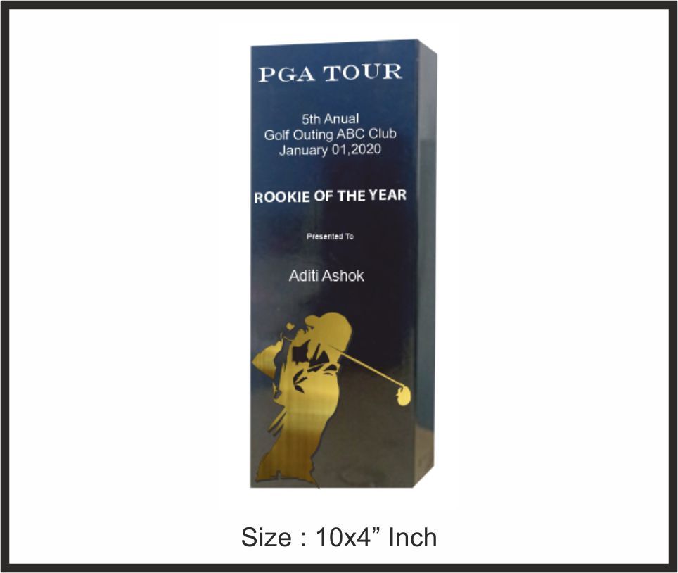 TRO - W51, Wooden Trophy, size 10"x4" inch