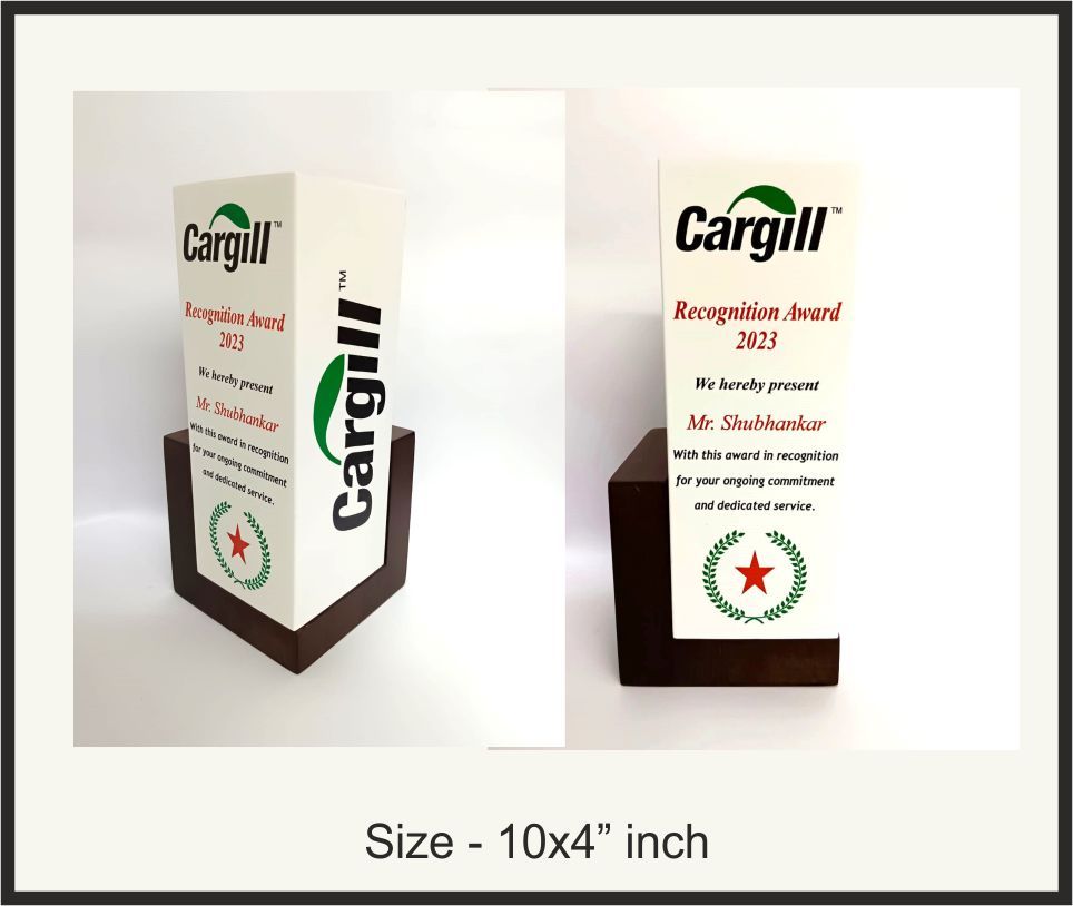 TRO - W7, Wooden Trophy, size 10x4" inch