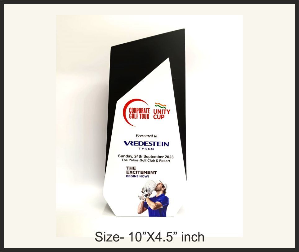 TRO - W9, Wooden Trophy, size 10"X4.5" inch